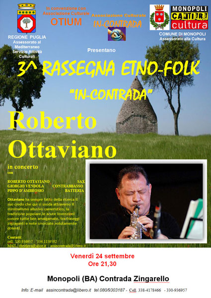 Roberto Ottaviano in concerto - locandina