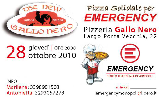 Pizza solidale per Emergency